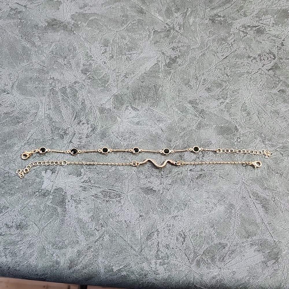 Faux gem snake bracelet set